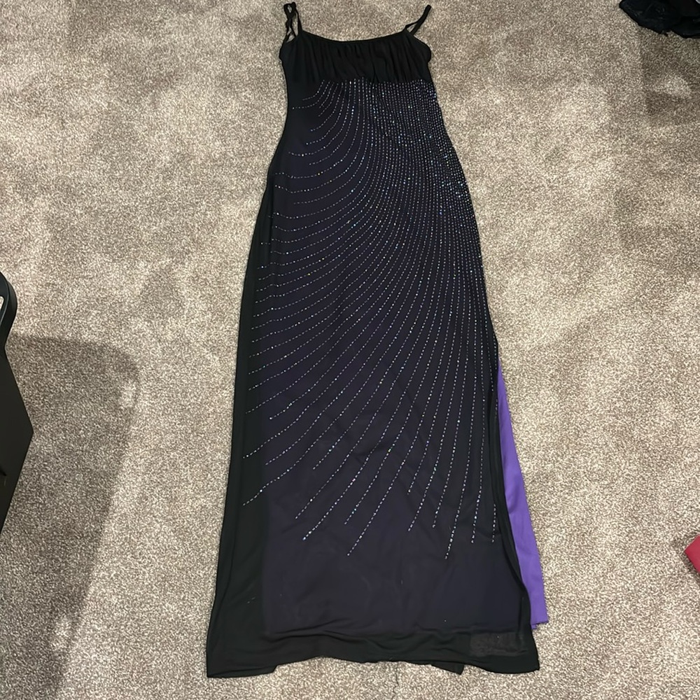 Womens small long purple dress